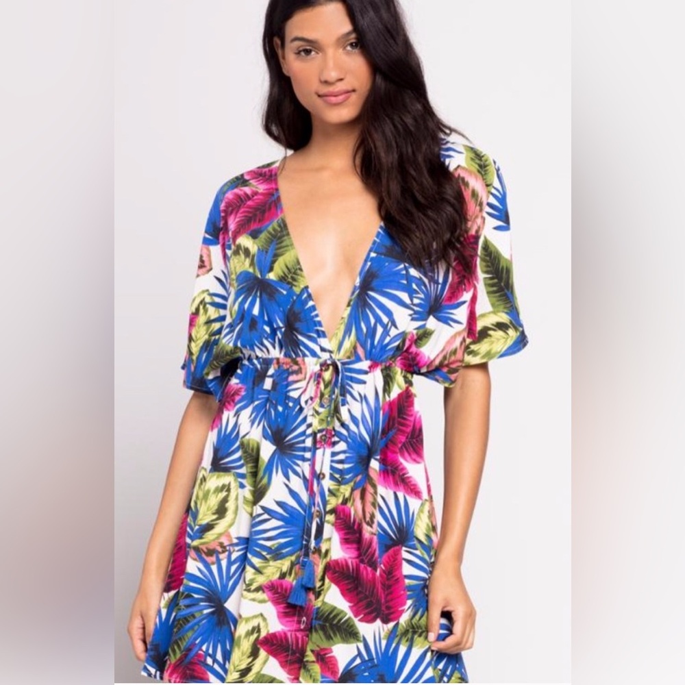 L*Space Tropical Coverup Tunic Sz. M